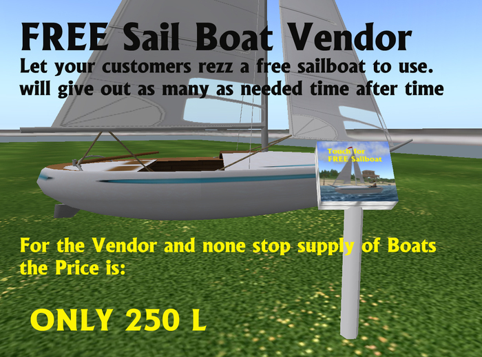 Second Life Marketplace Free Boat giver vendor (Boxed)